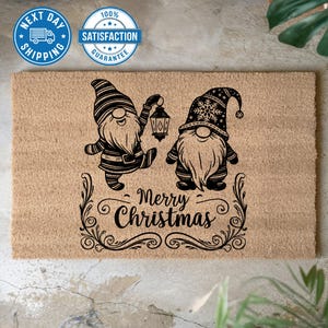 Merry Christmas Doormat, Front Door Mat, Porch Decor, Funny Christmas Front Door Mat, Entry Mat, Coir Doormat, Holiday Decor, Xmas Gift