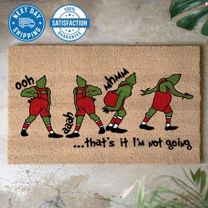 Grinch Doormat, Funny Christmas Doormat, Coir Doormat, Front Doormat, Porch Decor, Doormat For Holiday, Front Porch Decor, Funny Mat