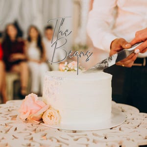 Custom Cake Topper, Personalized Cake, Wedding Cake Topper, Last Name Topper, Birthday Cake Topper, Party Favors, Cake Decor, Custom Gift
