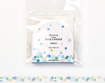 Colorful polka dots washi tape, polka dot washi tape, colorful dots tape, scrapbooking washi tape