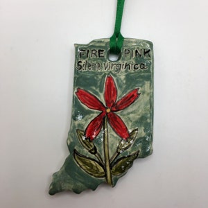 Fire Pink Indiana Ornament image 1