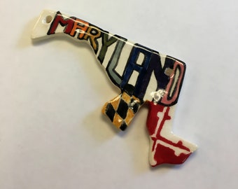 Maryland Rainbow & State Flag Ornament