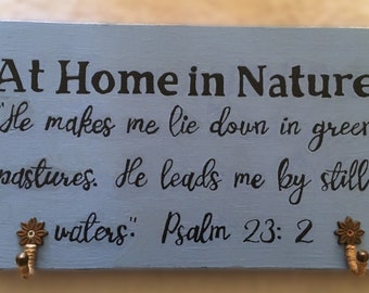 Nature Lover Psalm 23 Sign and Hooks