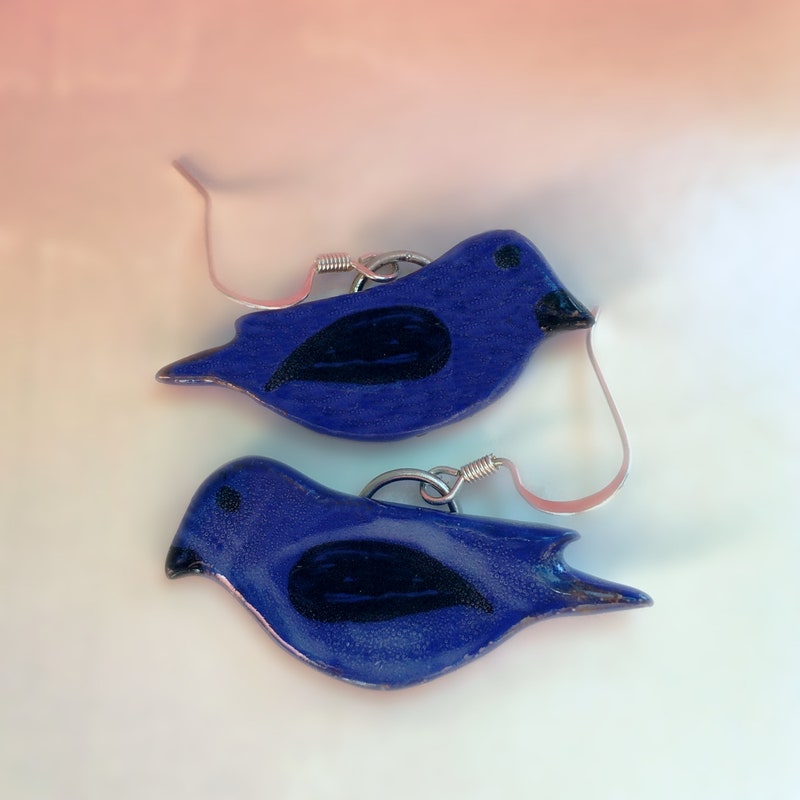 Blue Indigo Slab Earrings