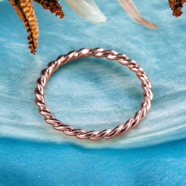 Tensor Ring w/ Copper Energy Beautiful Twist Design Earth Resonance Ring Jewelry Fashion Gift Astro Energy Healing