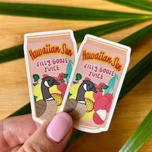 Silly Goose Juice Sticker Pack| laptop water bottle vinyl sticker, iphone sticker, hawaii decal, hawaiian sun, matte sticker