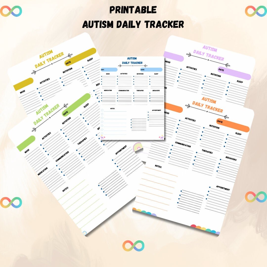 Printable Autism Daily Log, Autism Day Tracker, Autism Log Book, Autism ...