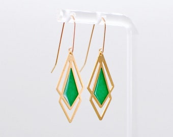 Arrow Drop Earrings Geometric Laser Cut Earrings