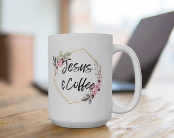 Caneca JESUS e CAFÉ 15 onças