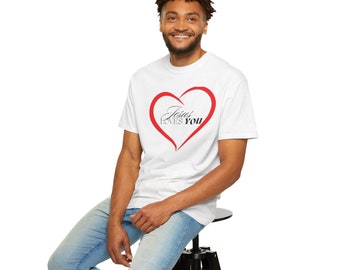 JESUS LOVES you ユニセックス ガーメントダイ Tシャツ