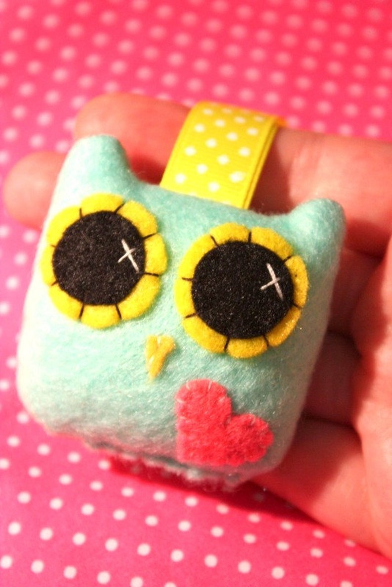 Owly Love Keychain Ecofriendly Felt Plush Owl Keychain As Etsy