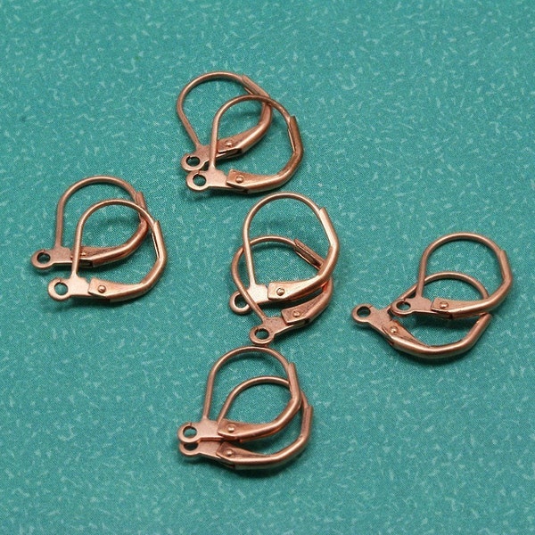 Solid Copper Lever Backs - 5 Pair