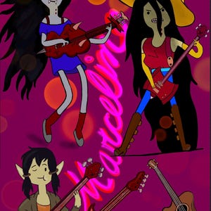 Marceline the Vampire Queen Bass- Fan Art Printable wall art