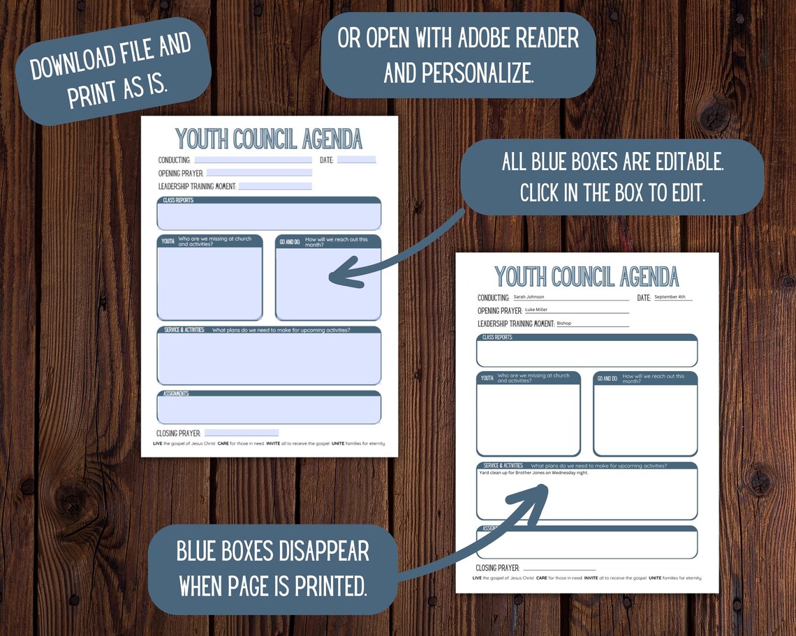 Editable 2025 YW/YM Presidency Binder Printables | Lds Young Women ...