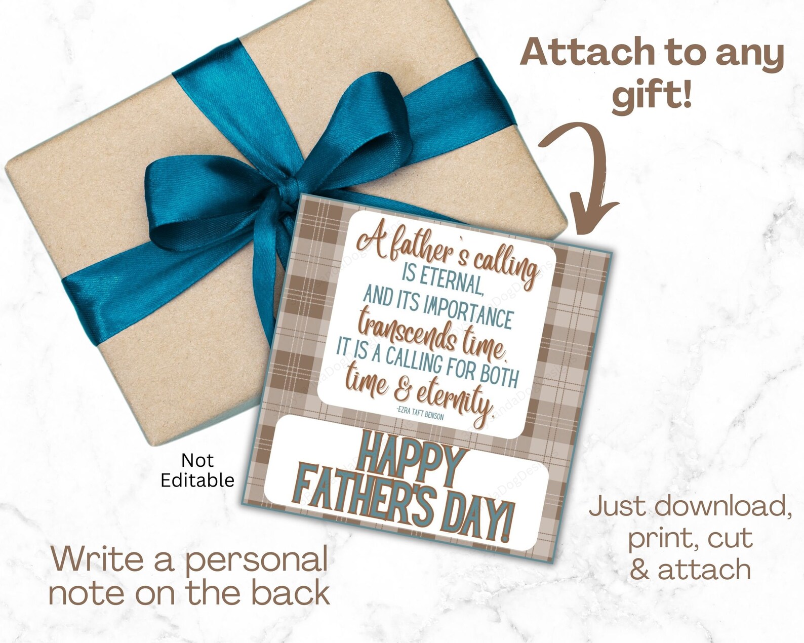Father's Day Gift Tag Printable, Father's Day, LDS Printable, Printable ...