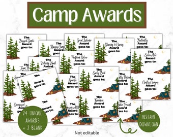 24 Unique Printable Girls Camp Awards + 2 Blank | Camp Awards | LDS Girls Camp | Digital Download | Printable Awards | Printable Camp Awards