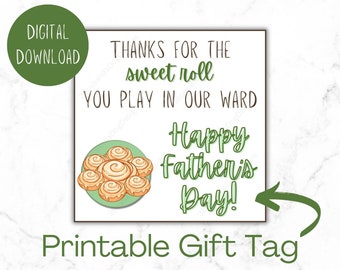 DIGITAL DOWNLOAD - Father&#39;s Day Gift Tag Printable, Father&#39;s Day, LDS Printable, Printable Gift Tag, Tag Printable, Treat Tag, Father&#39;s Day