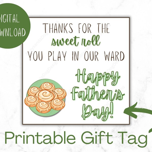 DIGITAL DOWNLOAD - Father's Day Gift Tag Printable, Father's Day, LDS Printable, Printable Gift Tag, Tag Printable, Treat Tag, Father's Day