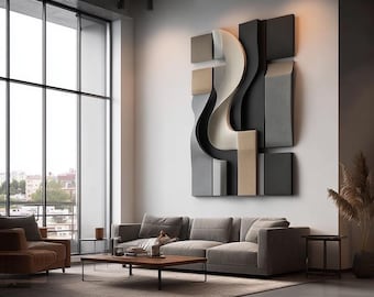 3D Geometric Wall Sculpture: Abstract Modern Art, Custom Home Decor
