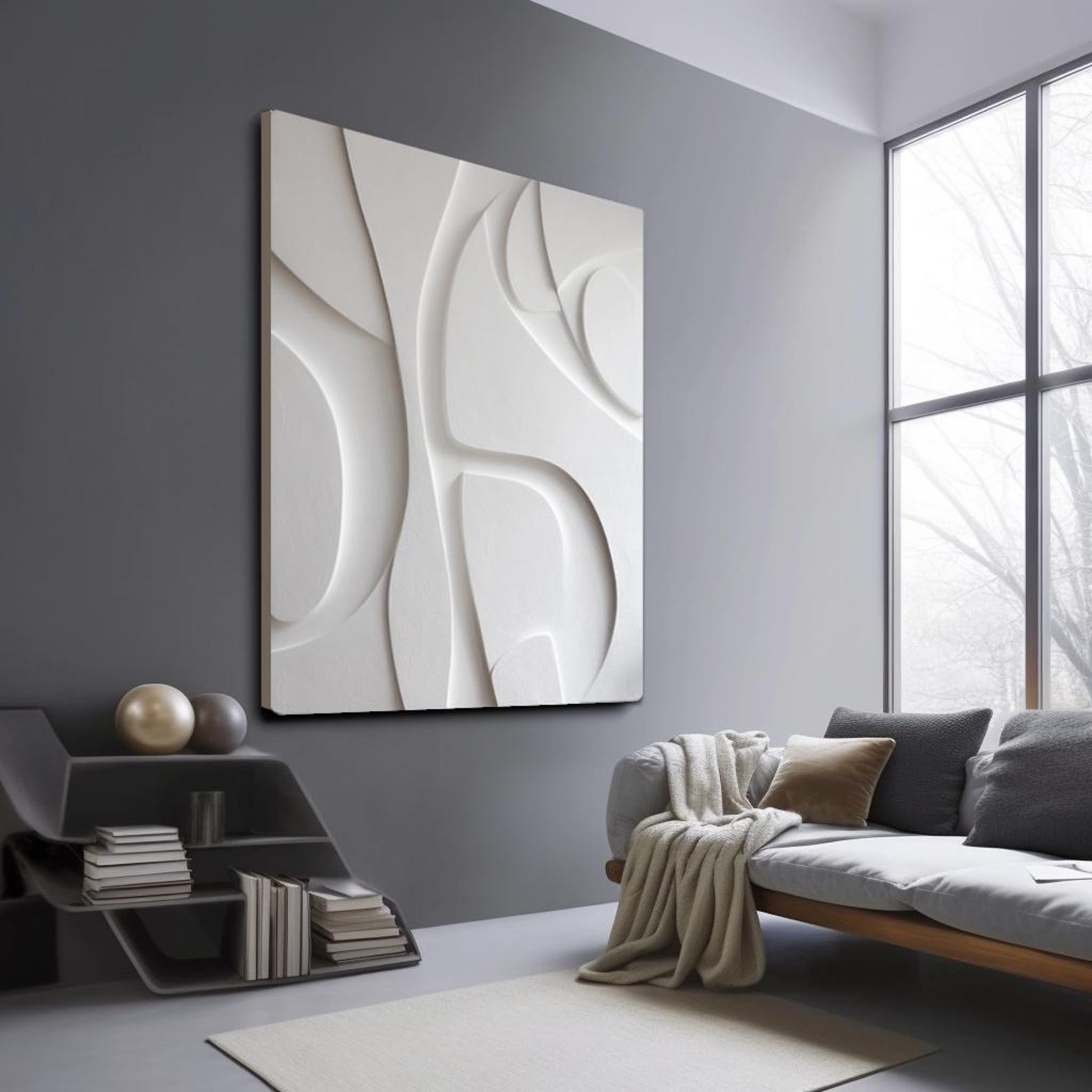 Extra Large 3D Wood Wall Art: Modern Abstract Carved Sculpture - Etsy