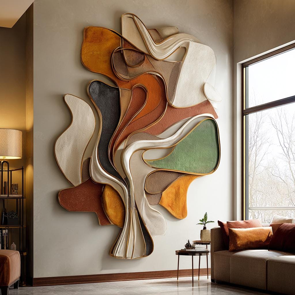 Handmade 3D Carved Wood Wall Art: Modern Abstract Sculpture - Etsy