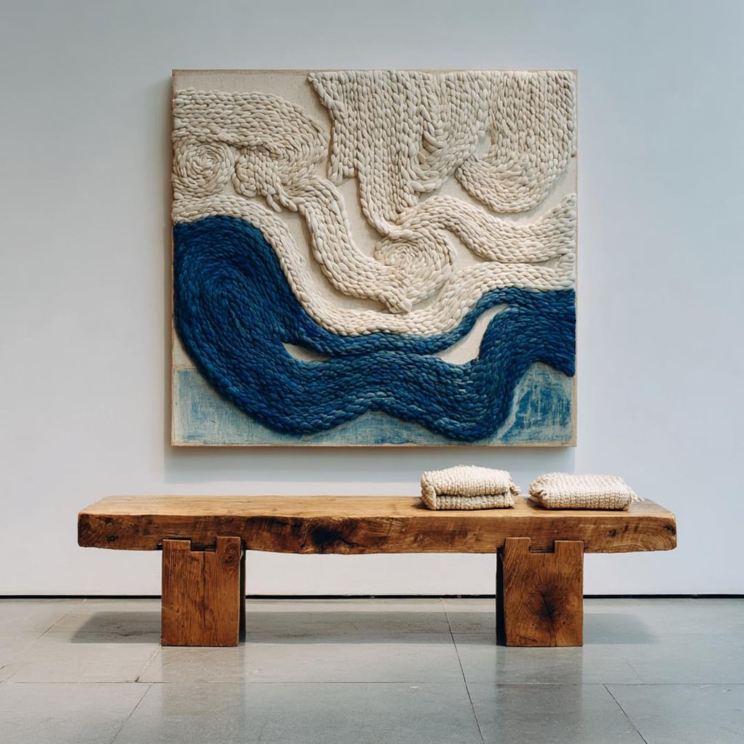 Stunning Woven Fiber Art Piece image