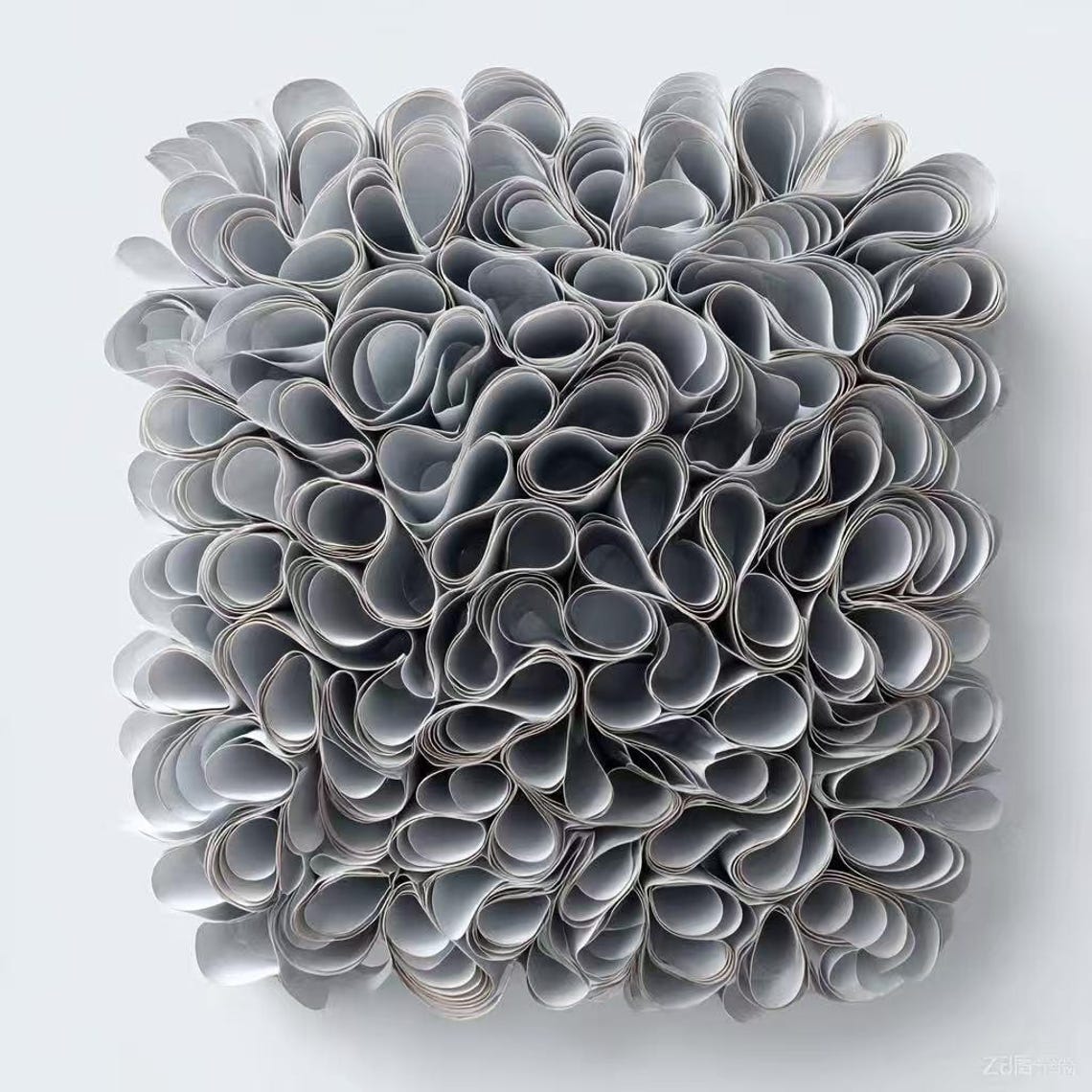 Handmade 3D Paper Sculpture Wall Art, Abstract Textured Paper Relief ...