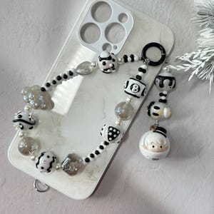 Cute Popmart Phone Charm Dimoo Hacipupu Handmade Pop Bean Keychain or