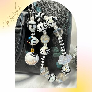 Cute Popmart Phone Charm Dimoo Hacipupu Handmade Pop Bean Keychain or