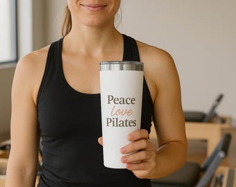 Peace Love Pilates Tumbler: Copper Insulated Stainless Steel Drinkware