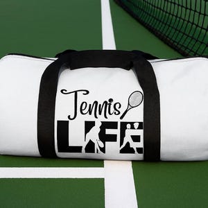 Tennis Life Duffel Bag: Polyester Gym Bag