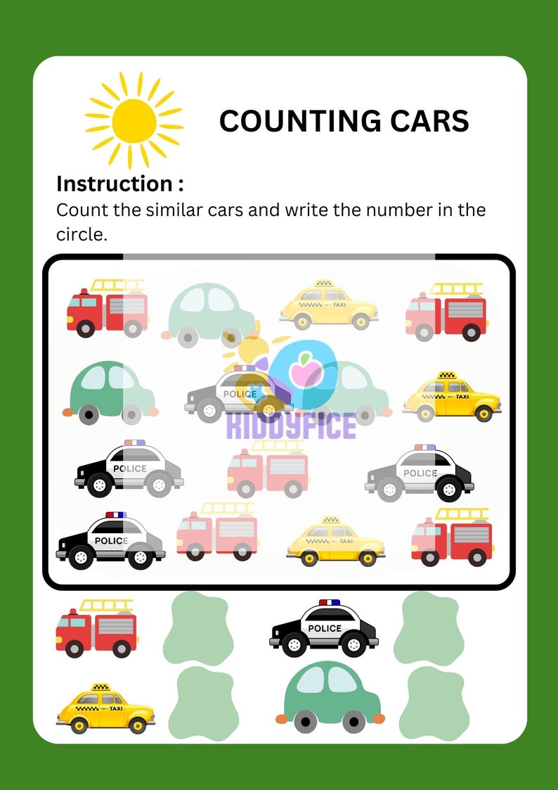 Worksheet Transportation Theme for Kindergarten 4-6 Years Old image 10