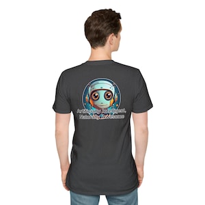 Artificially Intelligent Naturally Awesome T-Shirt | Funny AI Geek Tee | Tech Humor Shirt | Gift for Coders, Nerds & Science Fans
