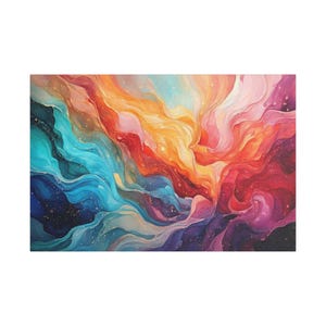 Wild Vibrant Abstract Art Canvas, Wall Decor, Colorful Home Decor, Modern Art for Living Room, Unique Gift for Art Lovers