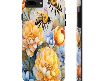 Flowers & Bees Phone Case, iPhone, Galaxy, Google