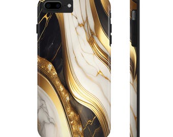 Faux Gold Marble Phone Case, iPhone, Galaxy, Google