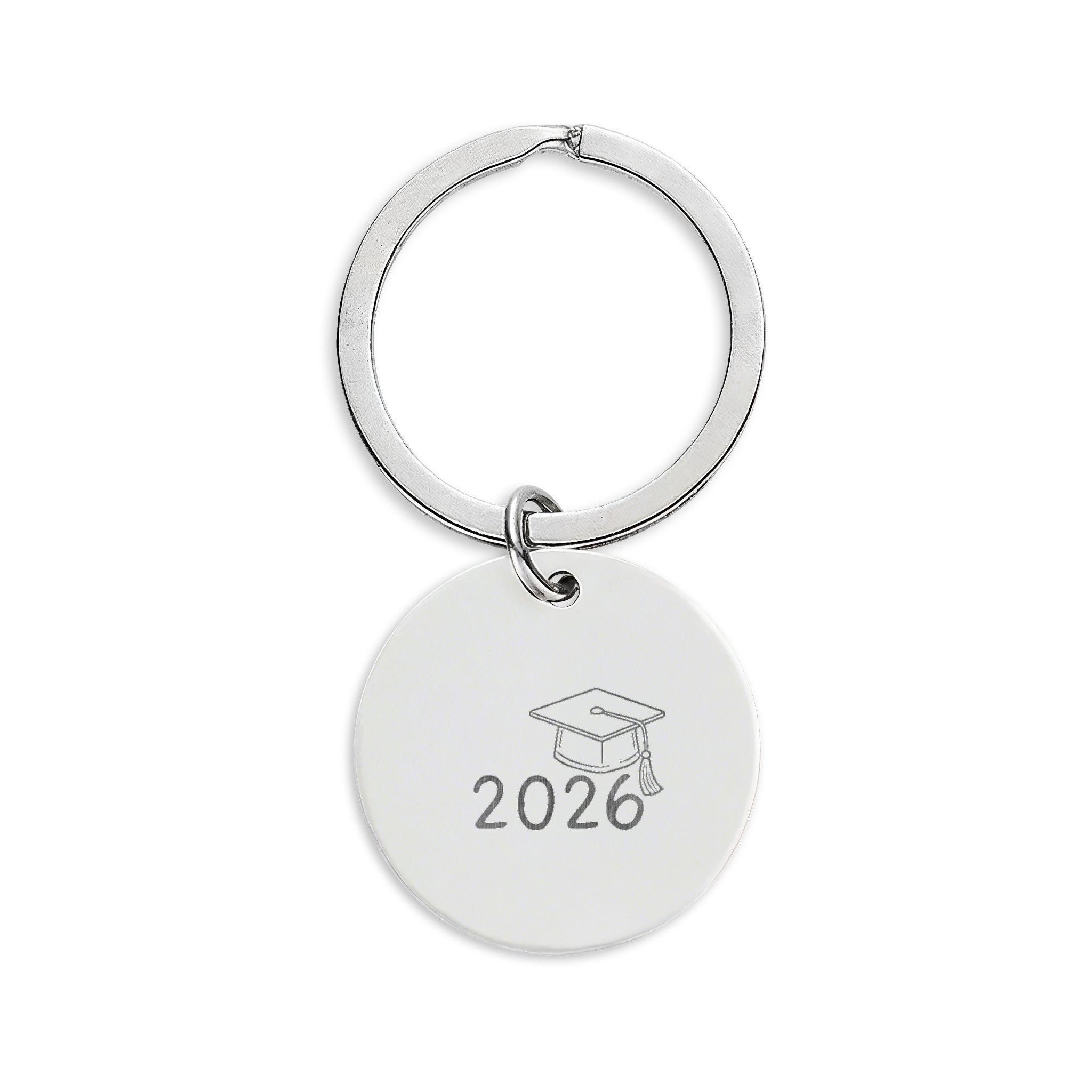 2026 Graduation Cap Keychain | Stainless Steel Round Keychain - Etsy