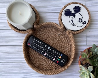 Mickey Disney Inspired Rope Tray - Disney Decor - Home Decor - Disney Adult