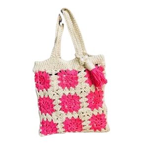 Sac à main au crochet, sac cousu main, sac tissé à la main, sac fait main pour femme, sac fourre-tout au crochet, sac pour femme, cadeau pour femme, joli sac pour femme