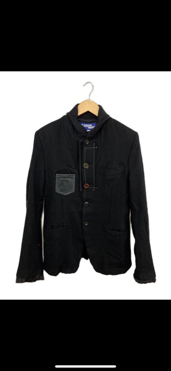 Junya Watanabe, Junya Watanabe Comme des Garcon mens single breasted shawl collar black blazer large/ extra large