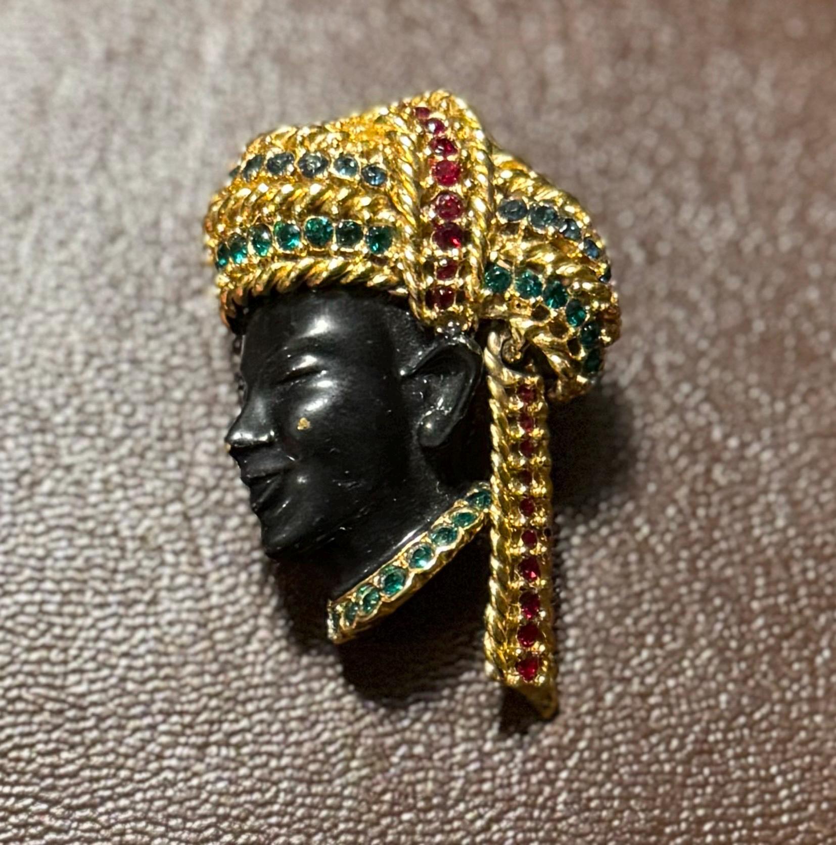Black Turban Brooch - Etsy display picture 1