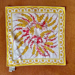 Vintage 1960s Emilio Pucci multicolour almost floral abstract cotton handkerchief Made in Italy