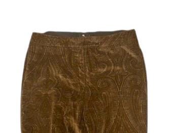 Etro, Vintage 90s womens/genderfluiid ETRO paisley brown velvet 90s hip hugger pants