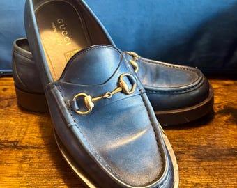 GUCCI ローファー　38 GUCCI ブラックレザー ホースビットローファー。サイズ 38-1/2 - Etsy 日本