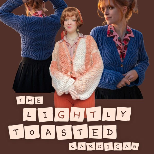 The Lightly Toasted cardigan | crochet pattern | advanced level