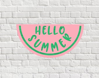 Hello Summer - Digital Cut File - Silhouette - Cricut - SVG - PNG - JPG - Summer - Fruit