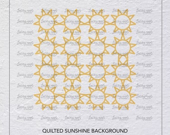 Quilted Sunshine Background, Sunshine, SVG, Silhouette, Cricut, Paper Cut File, Digital Cut File, Summer, Sun, Sun Cut File, Digital, Quilt