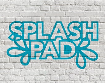 Splash Pad - Digital Cut File - Silhouette - Cricut - SVG - PNG - JPG - Summer
