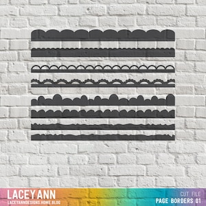Page Borders 01 - Digital Cut File - SVG - PNG  - JPG - Silhouette Studio - Cricut - Cut File - paper crafts - scrapbooking