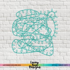 Tangled Lights Background - Die Cut - digital Die Cut - Cut File - SVG - PNG - JPG - Silhouette - Cricut